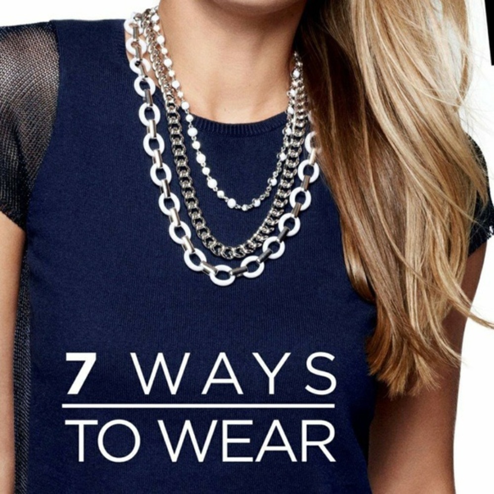 Lia Sophia White Wayfarer Neckace